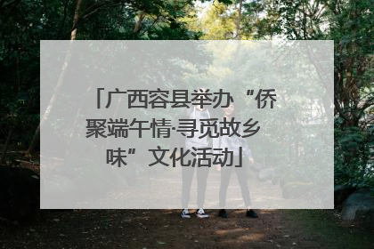 广西容县举办“侨聚端午情·寻觅故乡味”文化活动