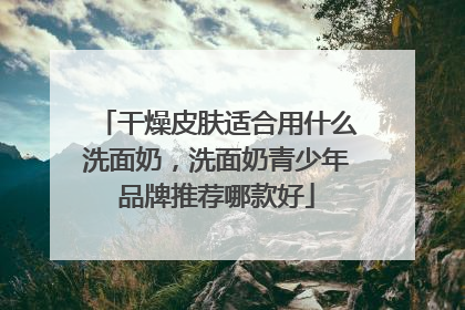 干燥皮肤适合用什么洗面奶，洗面奶青少年品牌推荐哪款好
