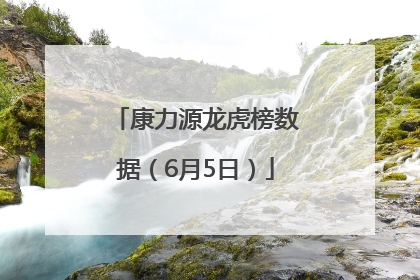 康力源龙虎榜数据（6月5日）