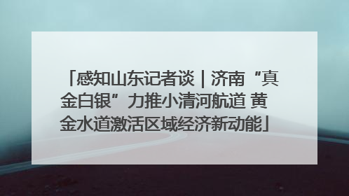 感知山东记者谈｜济南“真金白银”力推小清河航道 黄金水道激活区域经济新动能