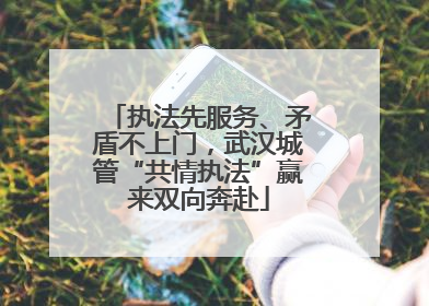 执法先服务、矛盾不上门，武汉城管“共情执法”赢来双向奔赴