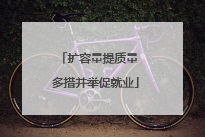 扩容量提质量 多措并举促就业