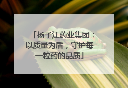 扬子江药业集团：以质量为盾，守护每一粒药的品质