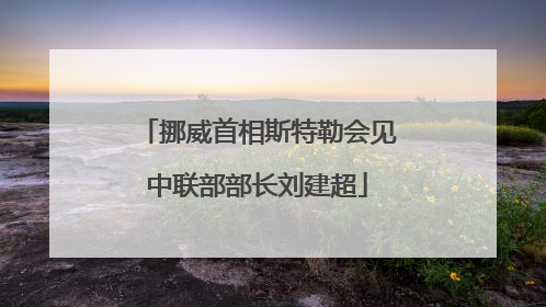 挪威首相斯特勒会见中联部部长刘建超
