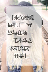 来免费观展吧！“守望与在场——毛本华艺术研究展”开幕