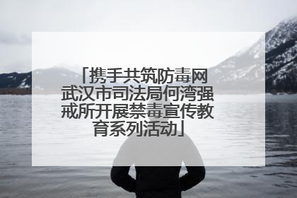 携手共筑防毒网 武汉市司法局何湾强戒所开展禁毒宣传教育系列活动