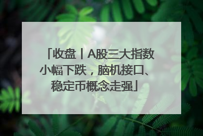收盘丨A股三大指数小幅下跌，脑机接口、稳定币概念走强