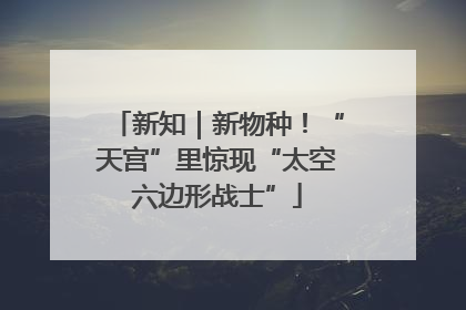 新知｜新物种！“天宫”里惊现“太空六边形战士”
