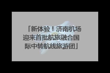 新体验！济南机场迎来首批航旅融合国际中转航线旅游团