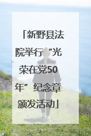 新野县法院举行“光荣在党50年”纪念章颁发活动