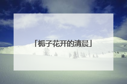 栀子花开的清晨