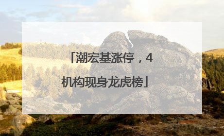 潮宏基涨停，4机构现身龙虎榜