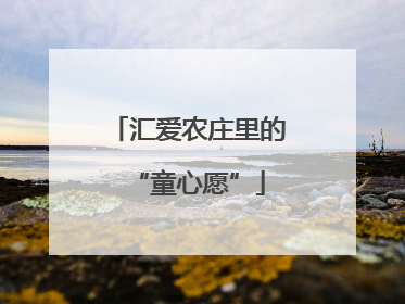 汇爱农庄里的“童心愿”