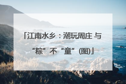 江南水乡：潮玩周庄 与“粽”不“童”(图)