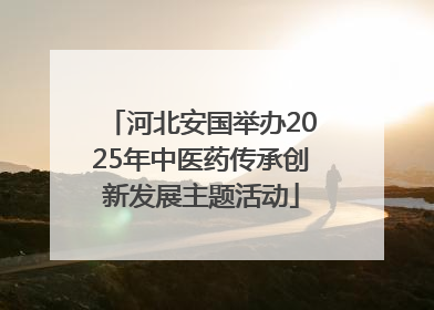 河北安国举办2025年中医药传承创新发展主题活动