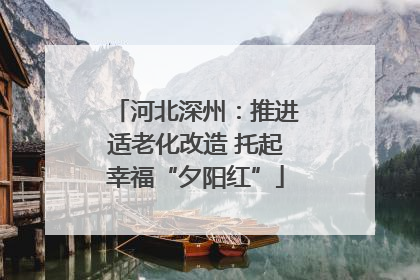 河北深州：推进适老化改造 托起幸福“夕阳红”