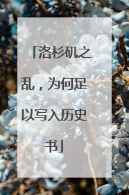 洛杉矶之乱，为何足以写入历史书