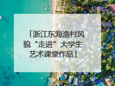 浙江东海渔村风貌“走进”大学生艺术课堂作品