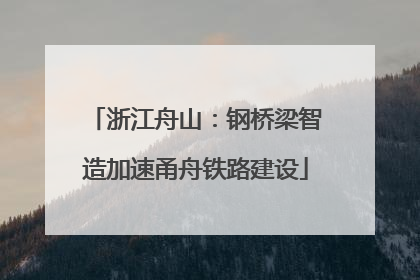 浙江舟山：钢桥梁智造加速甬舟铁路建设