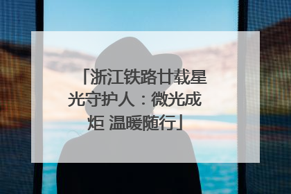浙江铁路廿载星光守护人：微光成炬 温暖随行