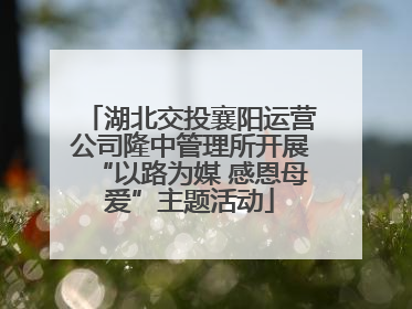 湖北交投襄阳运营公司隆中管理所开展“以路为媒 感恩母爱”主题活动
