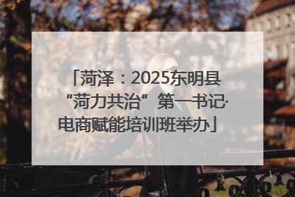 菏泽：2025东明县“菏力共治”第一书记·电商赋能培训班举办