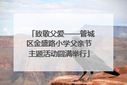 致敬父爱——管城区金盛路小学父亲节主题活动圆满举行
