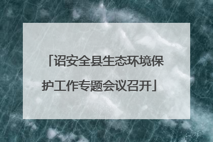 诏安全县生态环境保护工作专题会议召开