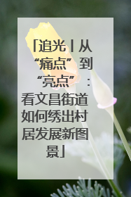 追光丨从“痛点”到“亮点”：看文昌街道如何绣出村居发展新图景