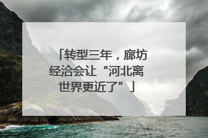 转型三年，廊坊经洽会让“河北离世界更近了”