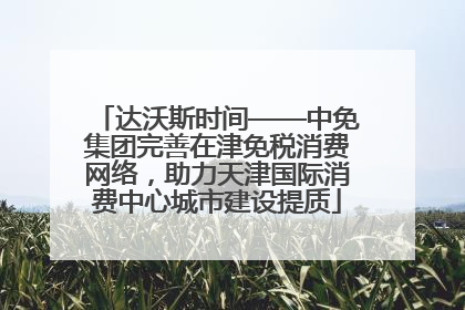 达沃斯时间——中免集团完善在津免税消费网络，助力天津国际消费中心城市建设提质