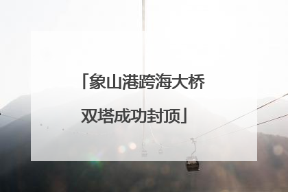 象山港跨海大桥双塔成功封顶