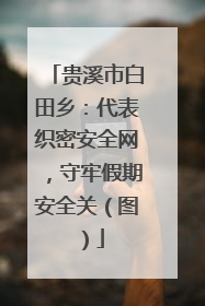 贵溪市白田乡：代表织密安全网，守牢假期安全关（图）