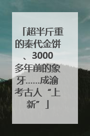 超半斤重的秦代金饼、3000多年前的象牙……成渝考古人“上新”