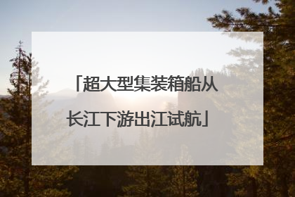 超大型集装箱船从长江下游出江试航