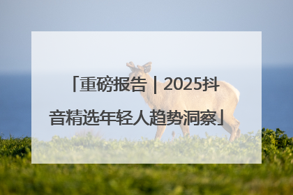 重磅报告｜2025抖音精选年轻人趋势洞察