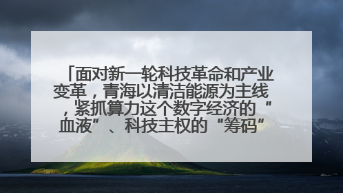 面对新一轮科技革命和产业变革，青海以清洁能源为主线，紧抓算力这个数字经济的“血液”、科技主权的“筹码”、产业升级的“杠杆”、绿色转型的“支点”，勇于撬动国家“双碳”战略、“东数西算”工程重大发展新机遇