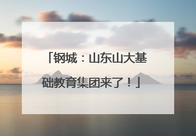 钢城：山东山大基础教育集团来了！