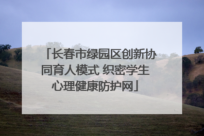 长春市绿园区创新协同育人模式 织密学生心理健康防护网