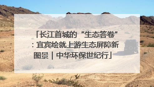 长江首城的“生态答卷”：宜宾绘就上游生态屏障新图景｜中华环保世纪行