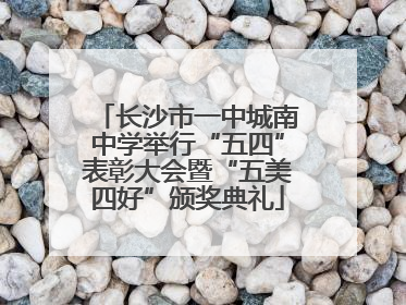 长沙市一中城南中学举行“五四”表彰大会暨“五美四好”颁奖典礼