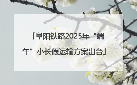 阜阳铁路2025年“端午”小长假运输方案出台