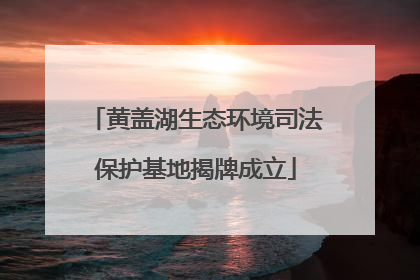 黄盖湖生态环境司法保护基地揭牌成立