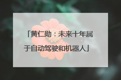 黄仁勋：未来十年属于自动驾驶和机器人