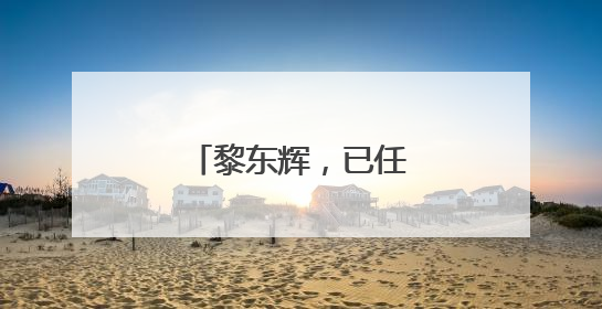 黎东辉，已任湖北省领导