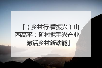 （乡村行·看振兴）山西高平：矿村携手兴产业 激活乡村新动能