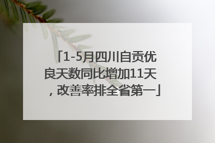 1-5月四川自贡优良天数同比增加11天，改善率排全省第一