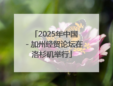 2025年中国－加州经贸论坛在洛杉矶举行