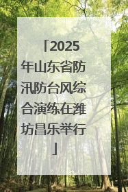 2025年山东省防汛防台风综合演练在潍坊昌乐举行