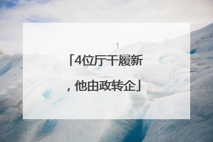 4位厅干履新，他由政转企